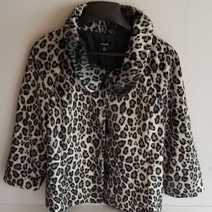 Black and White Leopard Coat